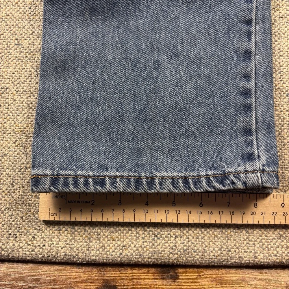 Levi's 517 Men's Slim Bootcut Jeans Blue Denim Orange/Red Tab 32x30